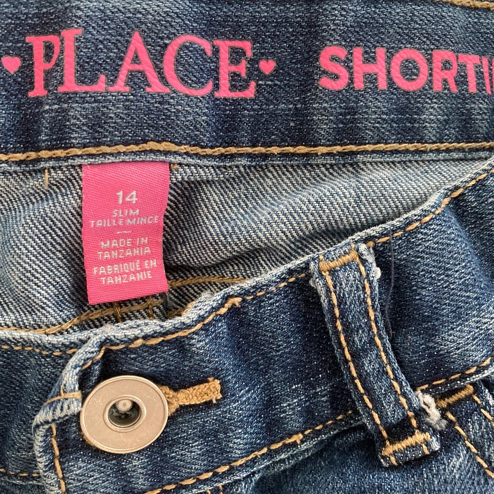 EUC Children's Place 14 - Medium Blue Wash REAL POCKETS Denim Jean Shorts